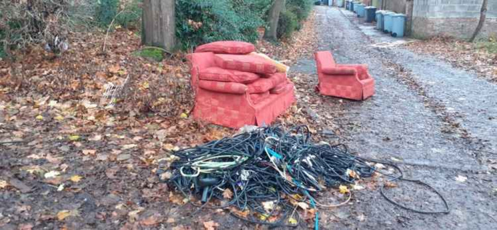 Fly tipping in Crewe.