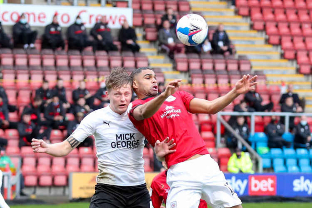 Leading scorer Mikael Mandron was one of Crewe's stand-out men.