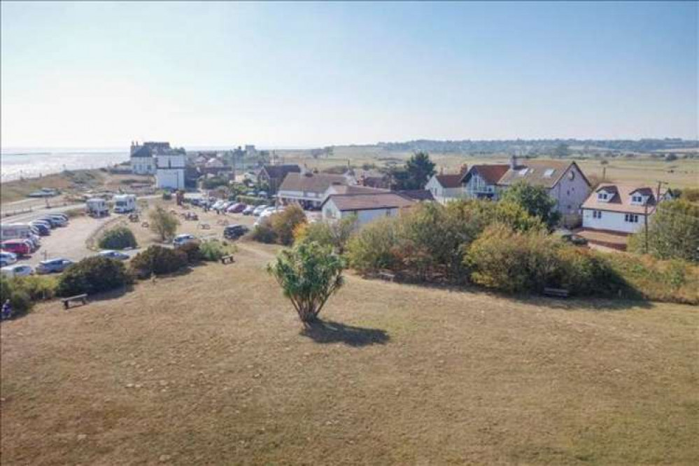 Aerial view of the lovely Felixstowe Ferry setting