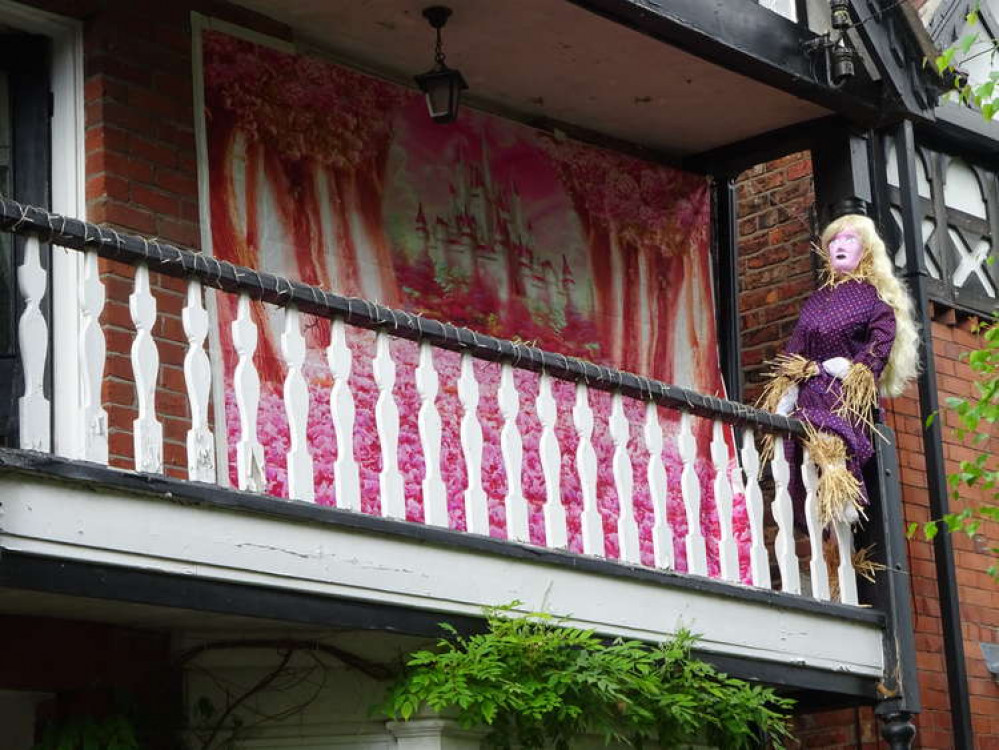 Princess on a balcony in Wellesley Avenue.