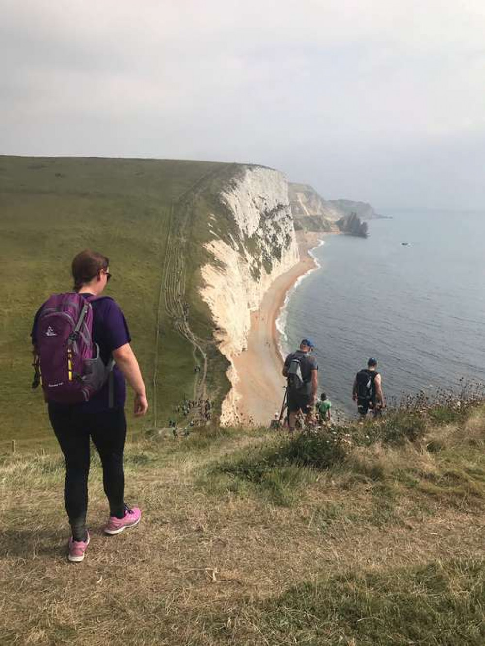 The group enjoyed fantastic views of the Dorset coast.