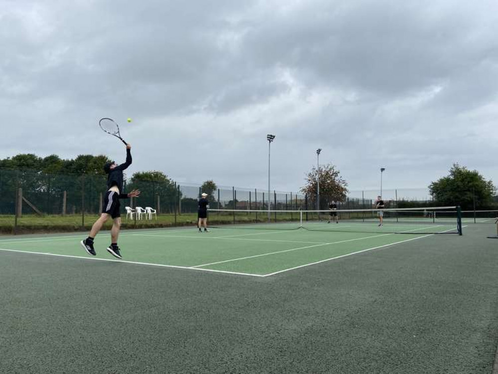 Action from the doubles finals.