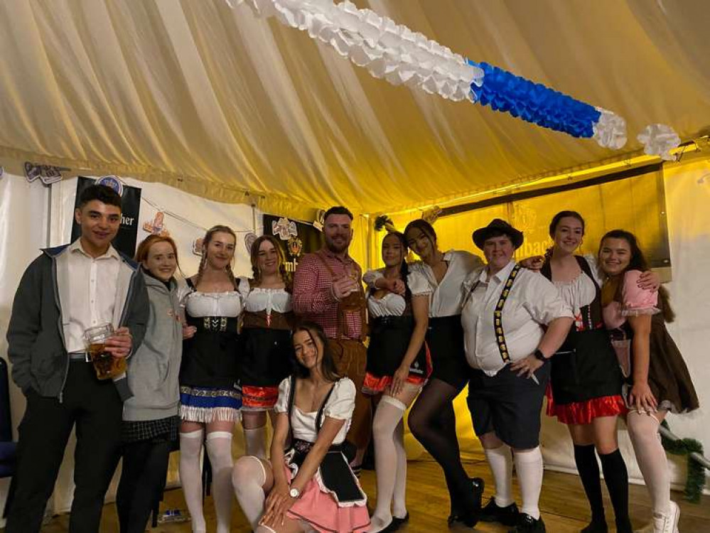 Revellers enjoyed the beers and music for the German-themed event.