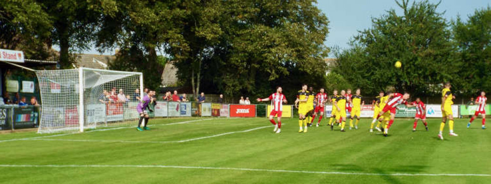 Felixstowe took an early lead through Billy Holland Felixstowe took an early lead through Billy Holland