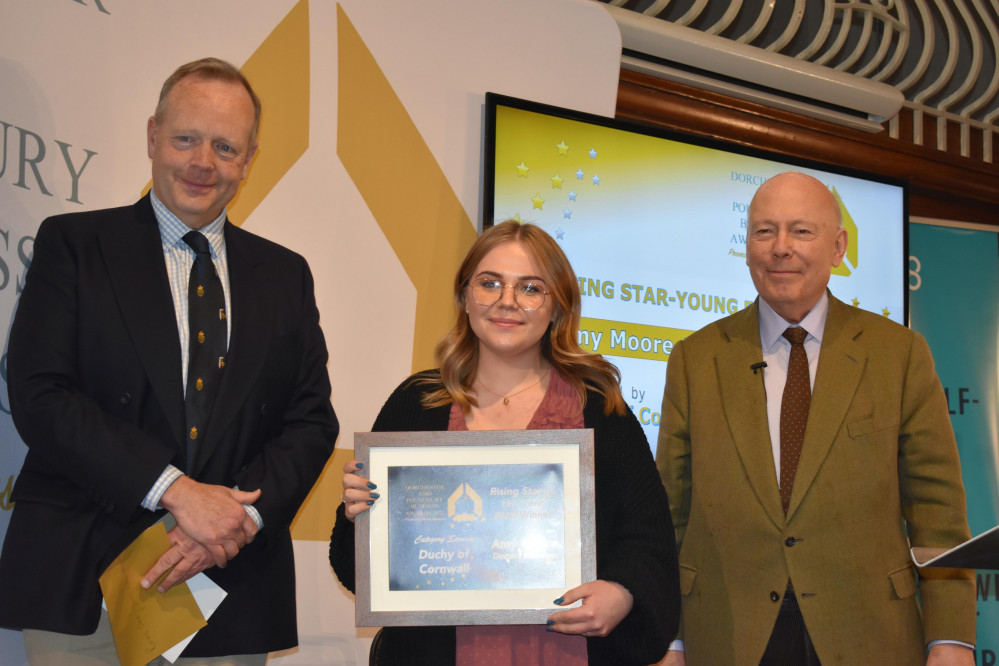 Amy Moore won 'Rising Star' in the Dorchester and Poundbury Business Awards