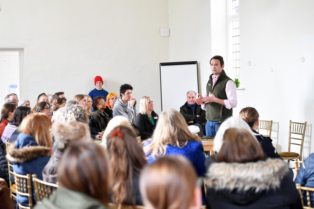 Joe Stanley spoke at the first Leicestershire Food Summit