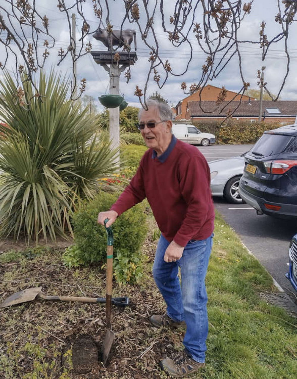 Rod Addison has planted a Queen's Jubilee Rose in the commemorative rose bed at the village hall in Bulphan. Rod Addison has planted a Queen's Jubilee Rose in the commemorative rose bed at the village hall in Bulphan.