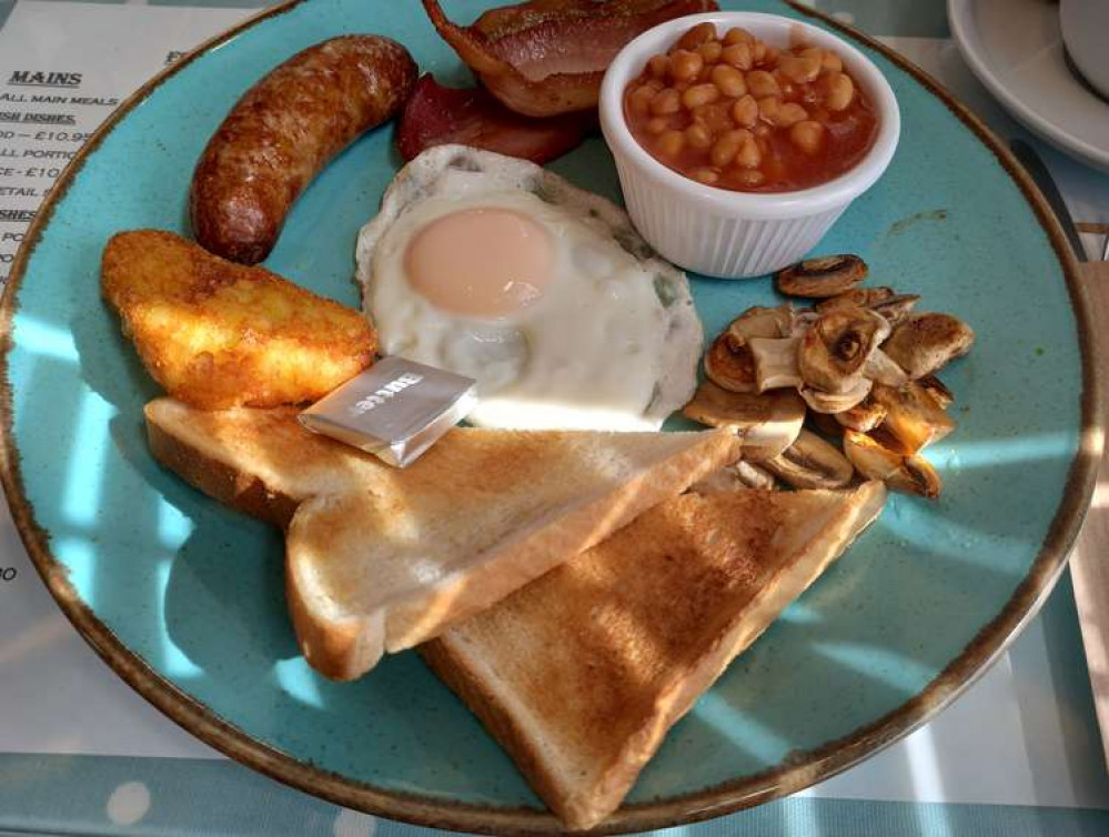 A close up of a short-lived breakfast in Felixstowe