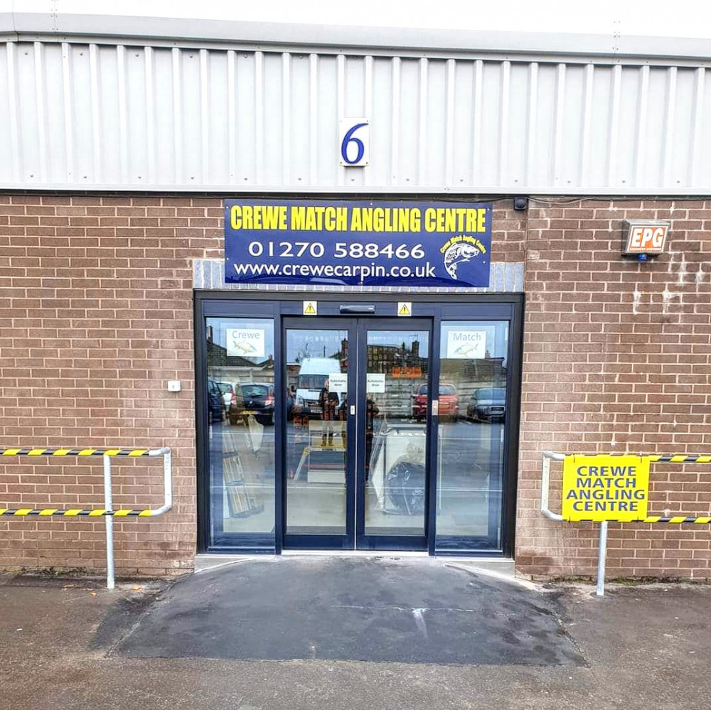 Crewe Match Angling Centre relocated from West street to a new site at unit 6, Underwood Lane Business Park in October 2020 (Crewe Match Angling Centre).