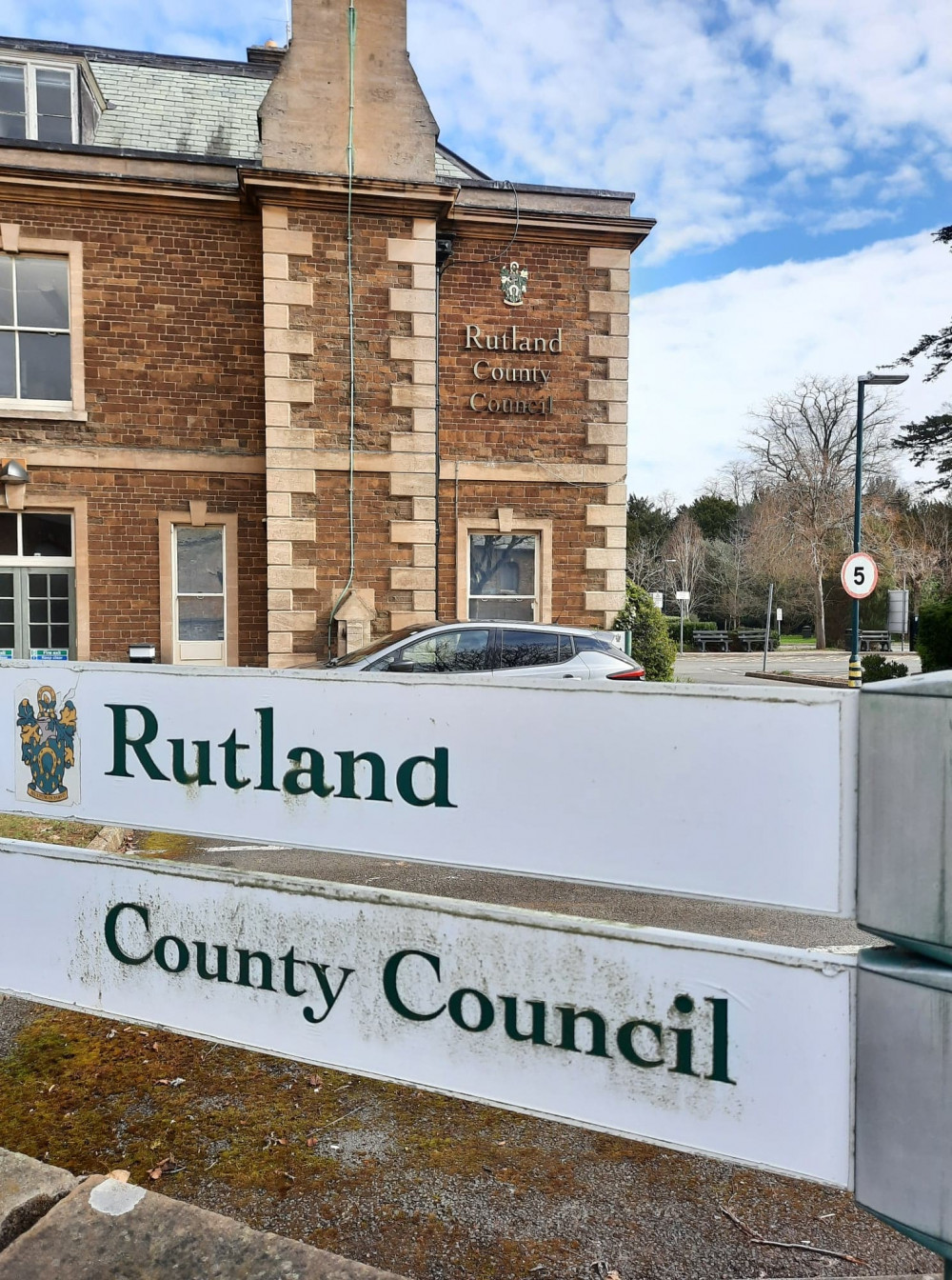 Rutland County Council sign and offices 