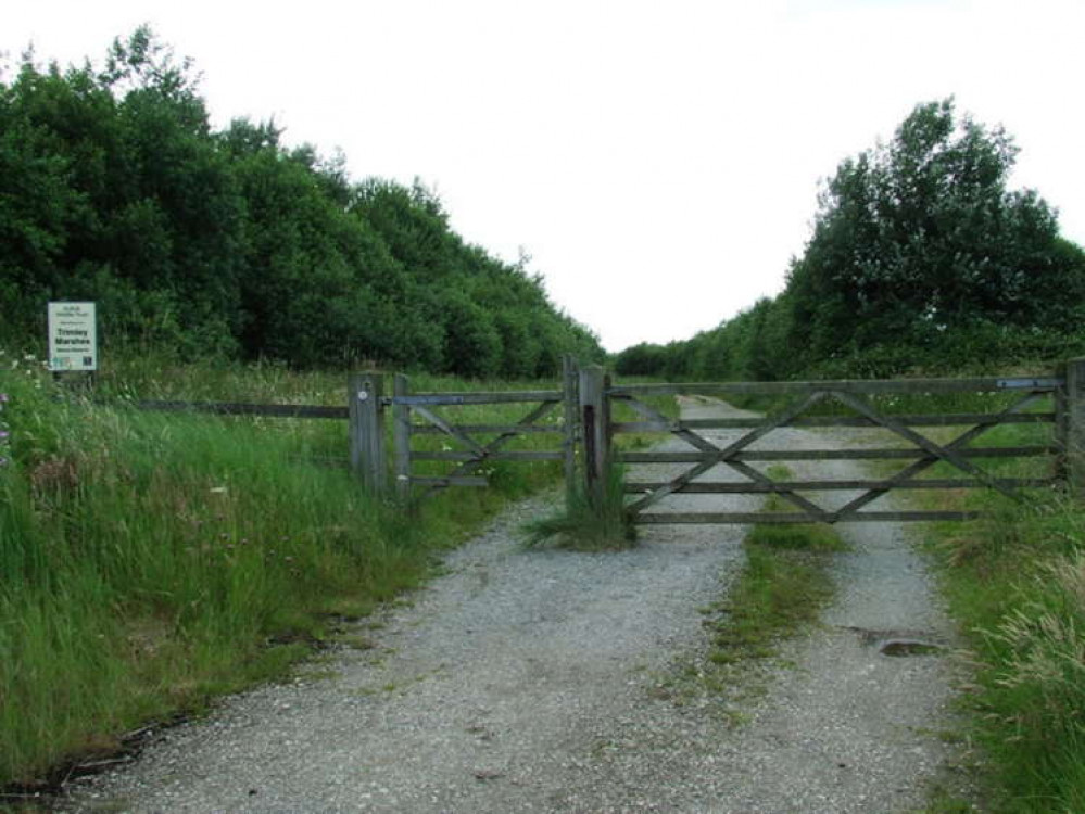 Entrance To Trimley Marshes Nature Reserve - Credit: Keith Evans - geograph.org.uk/p/482812