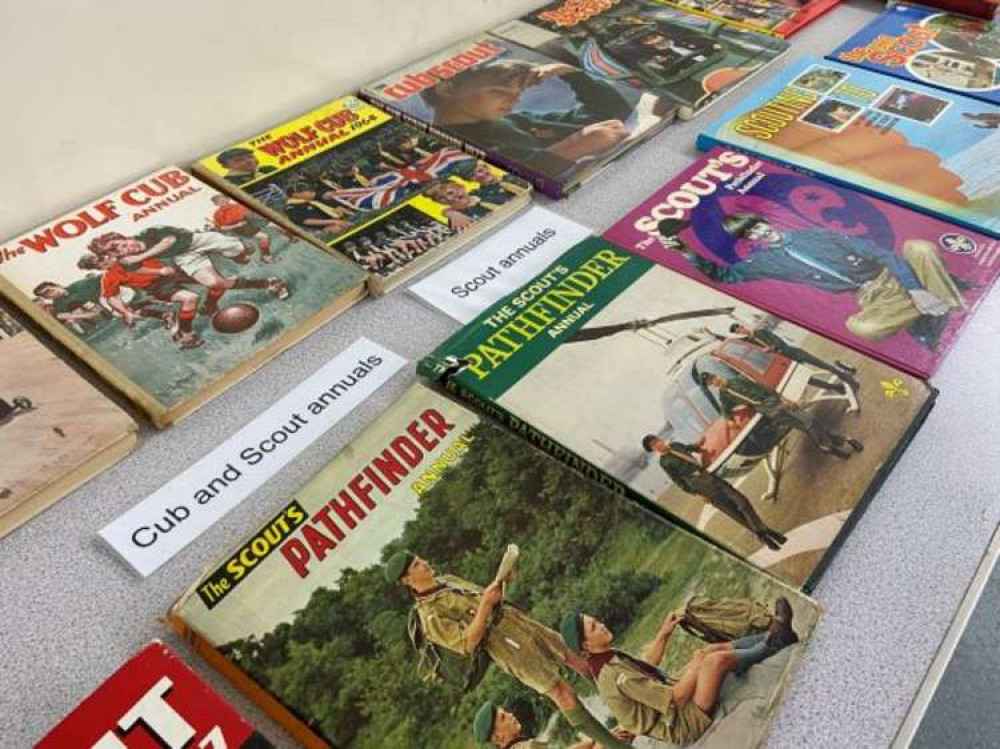 Cub and Scout annuals over the ages.