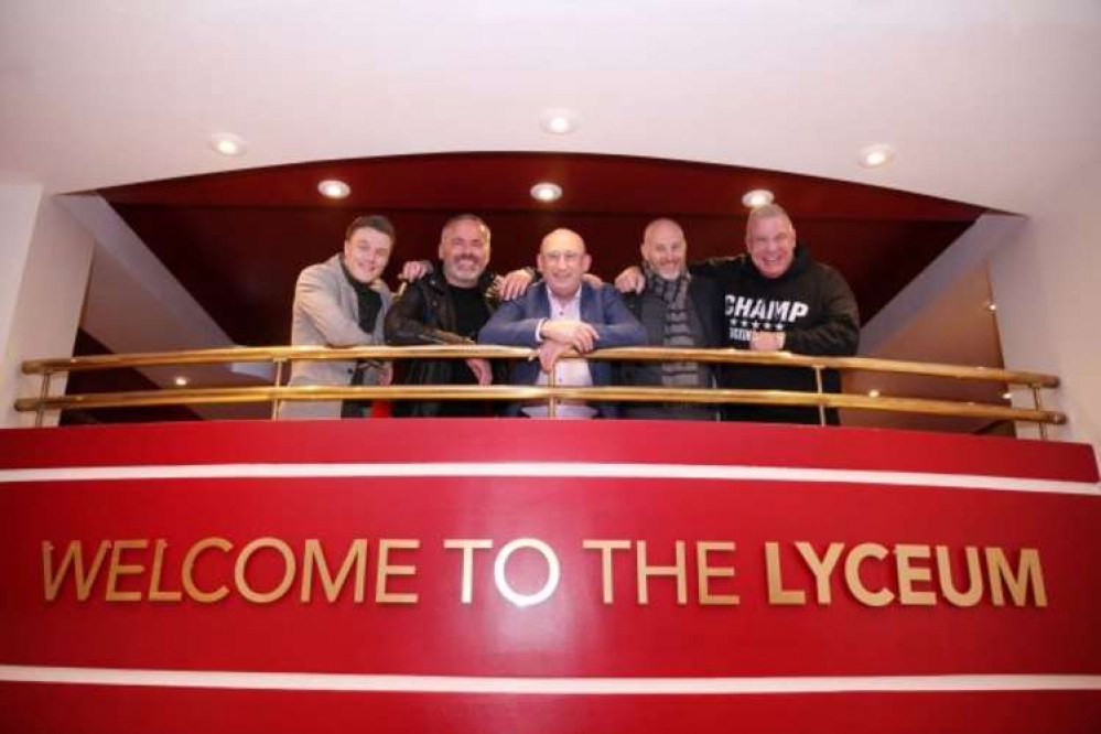 Alpha Omega MD Ken Lawton (centre) with Sam Gittins, Scott Peden, Michael Elkin and Joe Egan of the film Break Alpha Omega MD Ken Lawton (centre) with Sam Gittins, Scott Peden, Michael Elkin and Joe Egan of the film Break