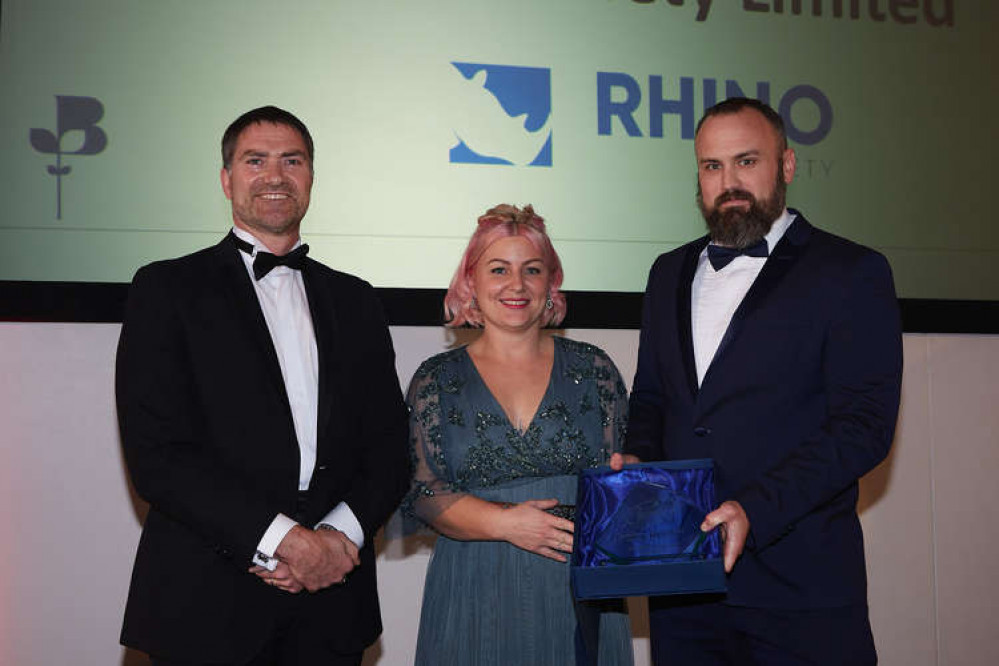 Directors Simon and Cate Walter receive their award from award sponsor, Hibberts Solicitors.