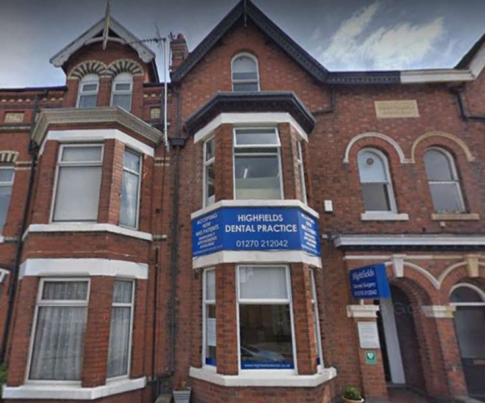 Highfields Dental Clinic has closed in Edleston Road. Highfields Dental Clinic has closed in Edleston Road.