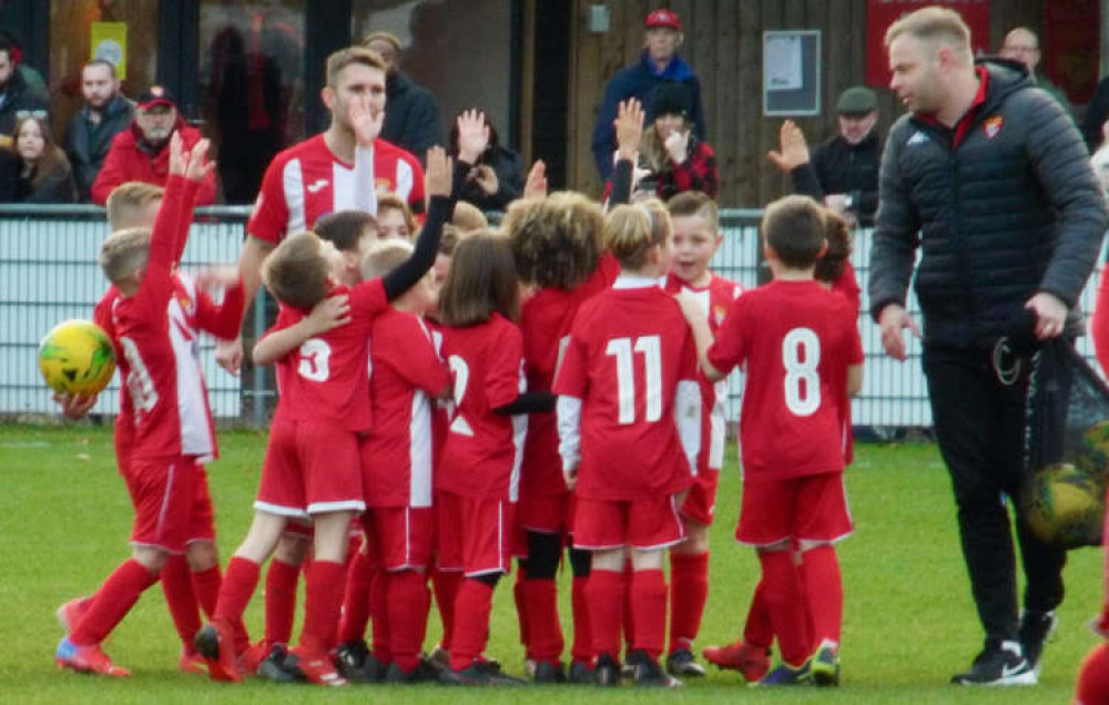 Mascots enjoy pre-match