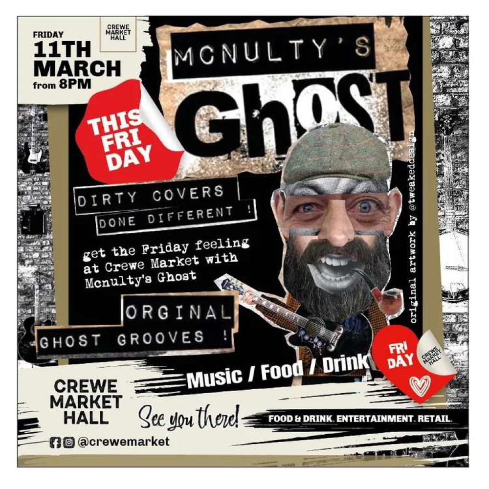 McNulty's Ghost live at Crewe Market Hall this Friday.