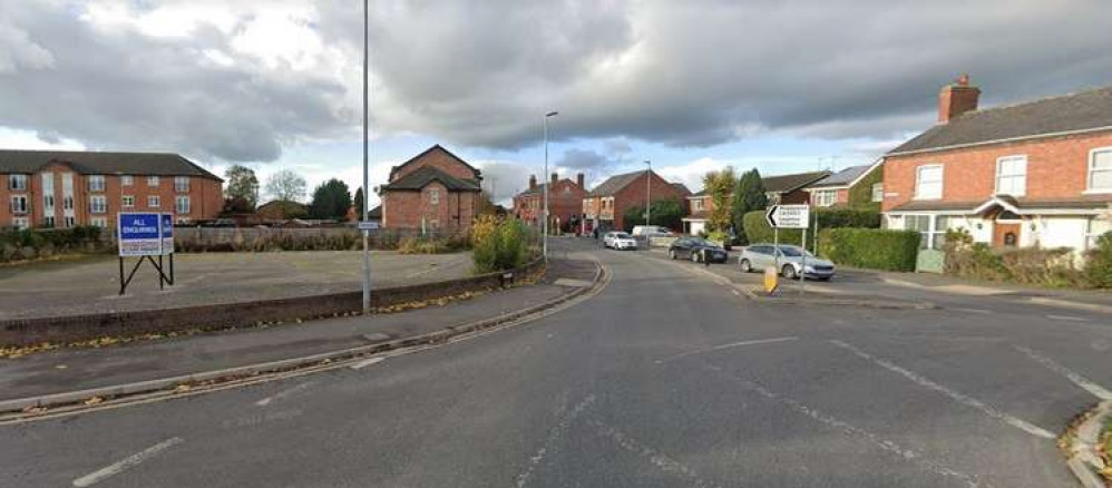 The vacant site is next to one of Crewe's busiest roundabouts.