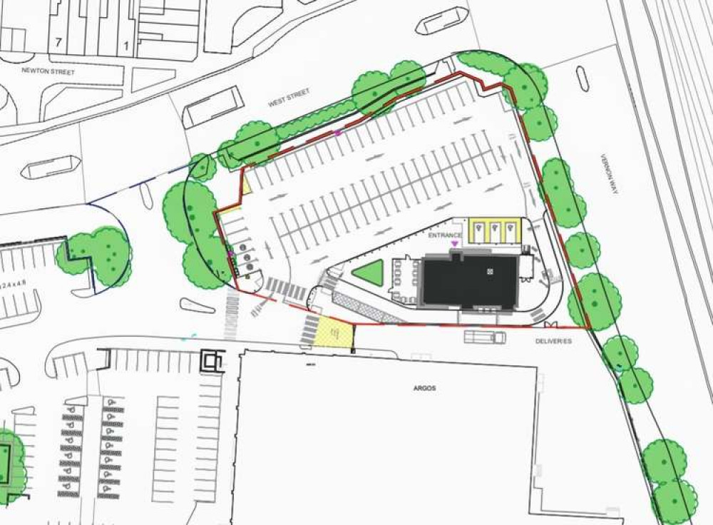 The updated plans for a Burger King drive-thru restaurant (Cheshire East Planning).