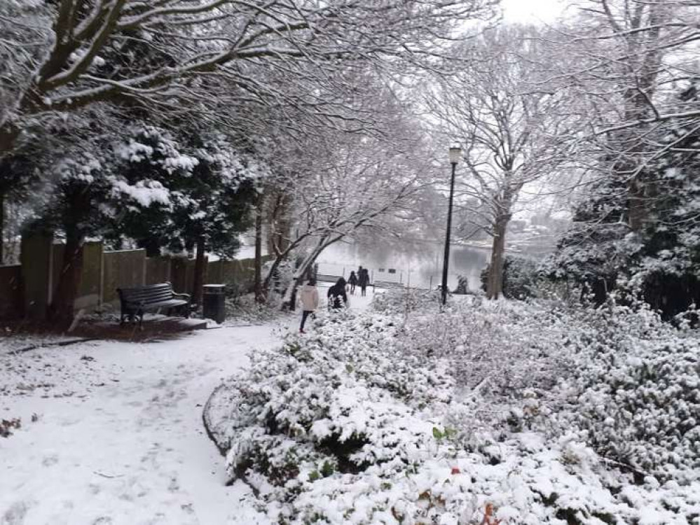 Snow fell heavily at the end of November in Alsager