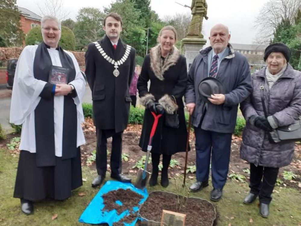 The Ted White rose planting ceremony at Alsager Garden of Remembrance