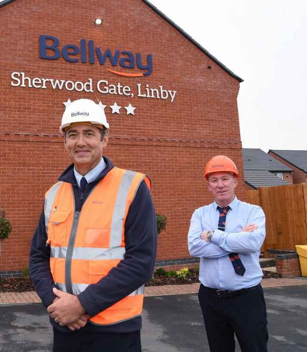 Gary Archer and Dave Pringle at the Sherwood Gate site. Photo courtesy of Bellway Homes.