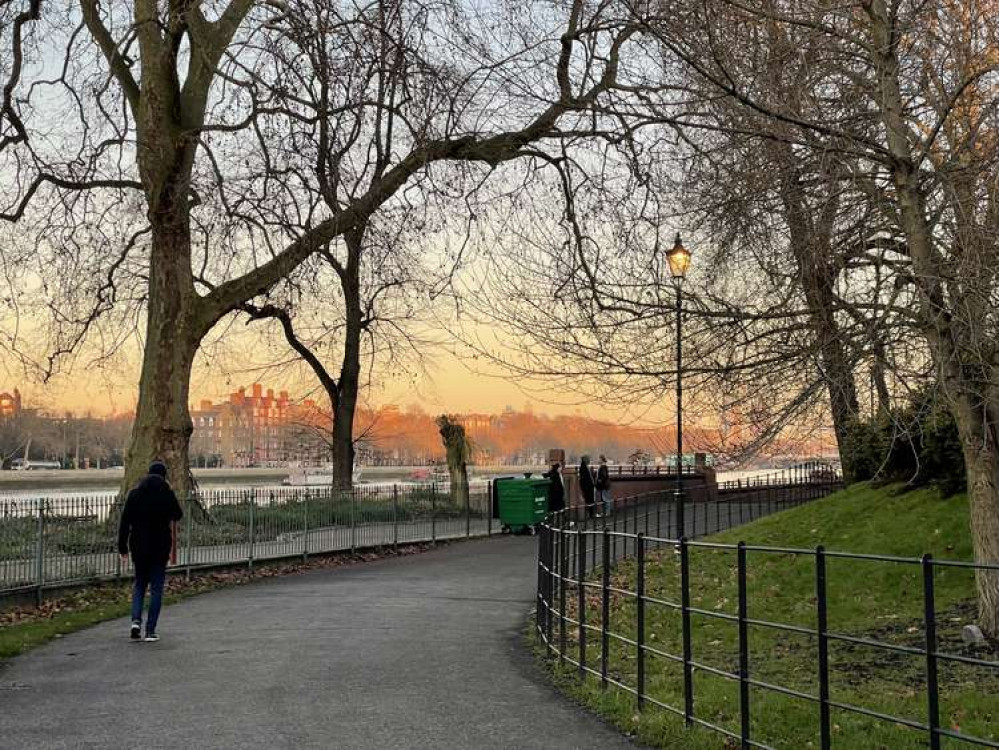 A beautiful sunset in Battersea Park (credit: Lexi Iles)