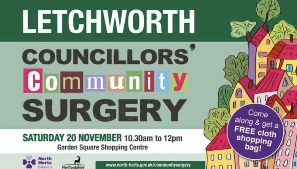 Letchworth Councillors Surgery is on this weekend