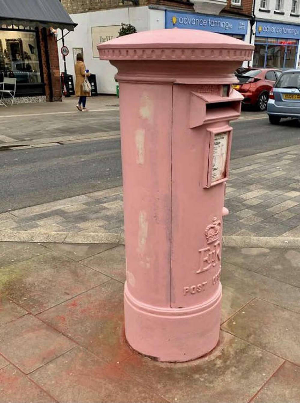Letchworth: Pink postboxes in our town centre - here's why. PICTURE: A pink postbox in Leys Avenue in Letchworth town centre. CREDIT: Town Centre Ambassador Twitter account. Letchworth: Pink postboxes in our town centre - here's why. PICTURE: A pink postbox in Leys Avenue in Letchworth town centre. CREDIT: Town Centre Ambassador Twitter account.