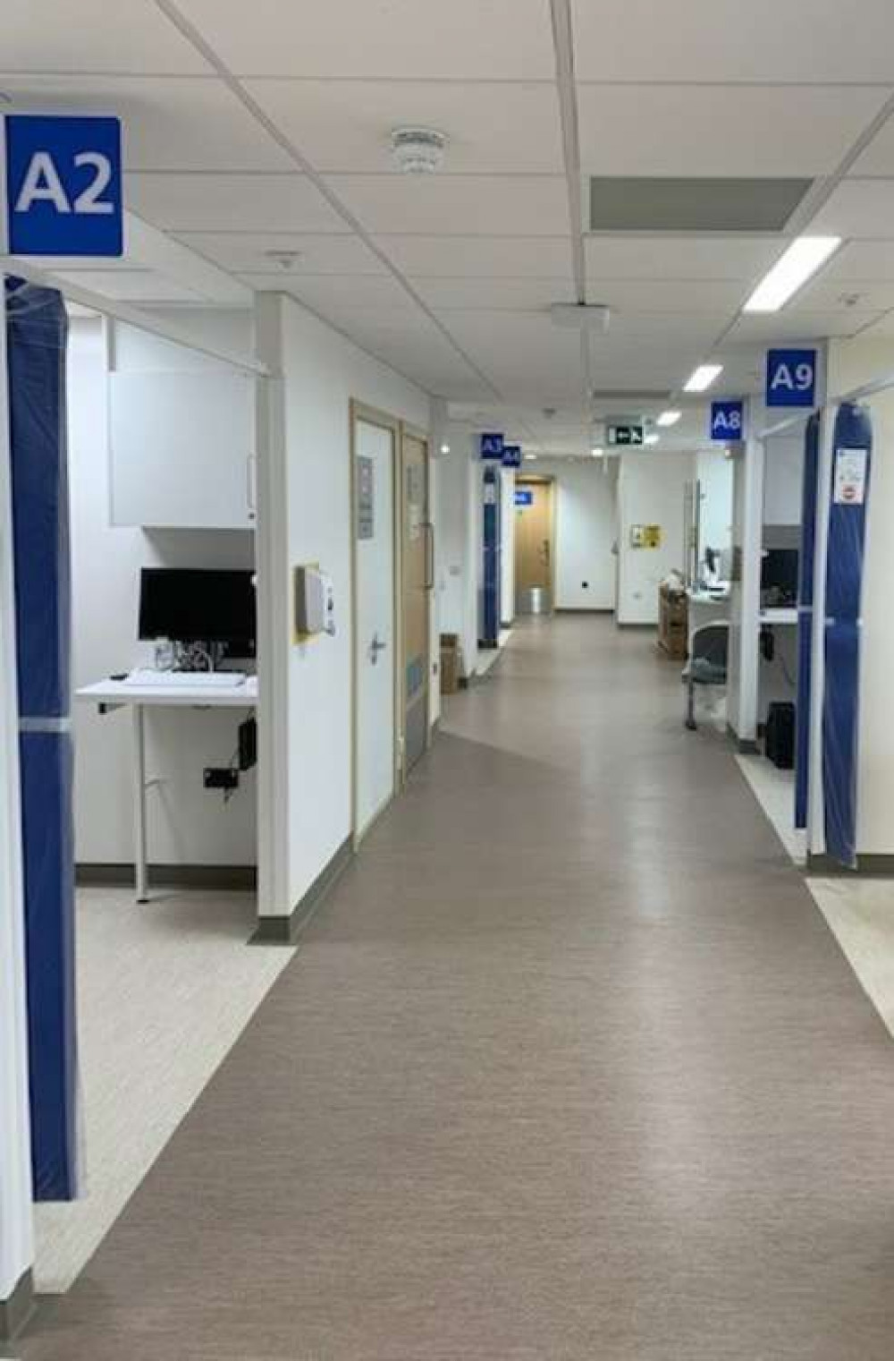 Dorset County Hospital refurbishment coming on well with the team using two new clinical areas Dorset County Hospital refurbishment coming on well with the team using two new clinical areas