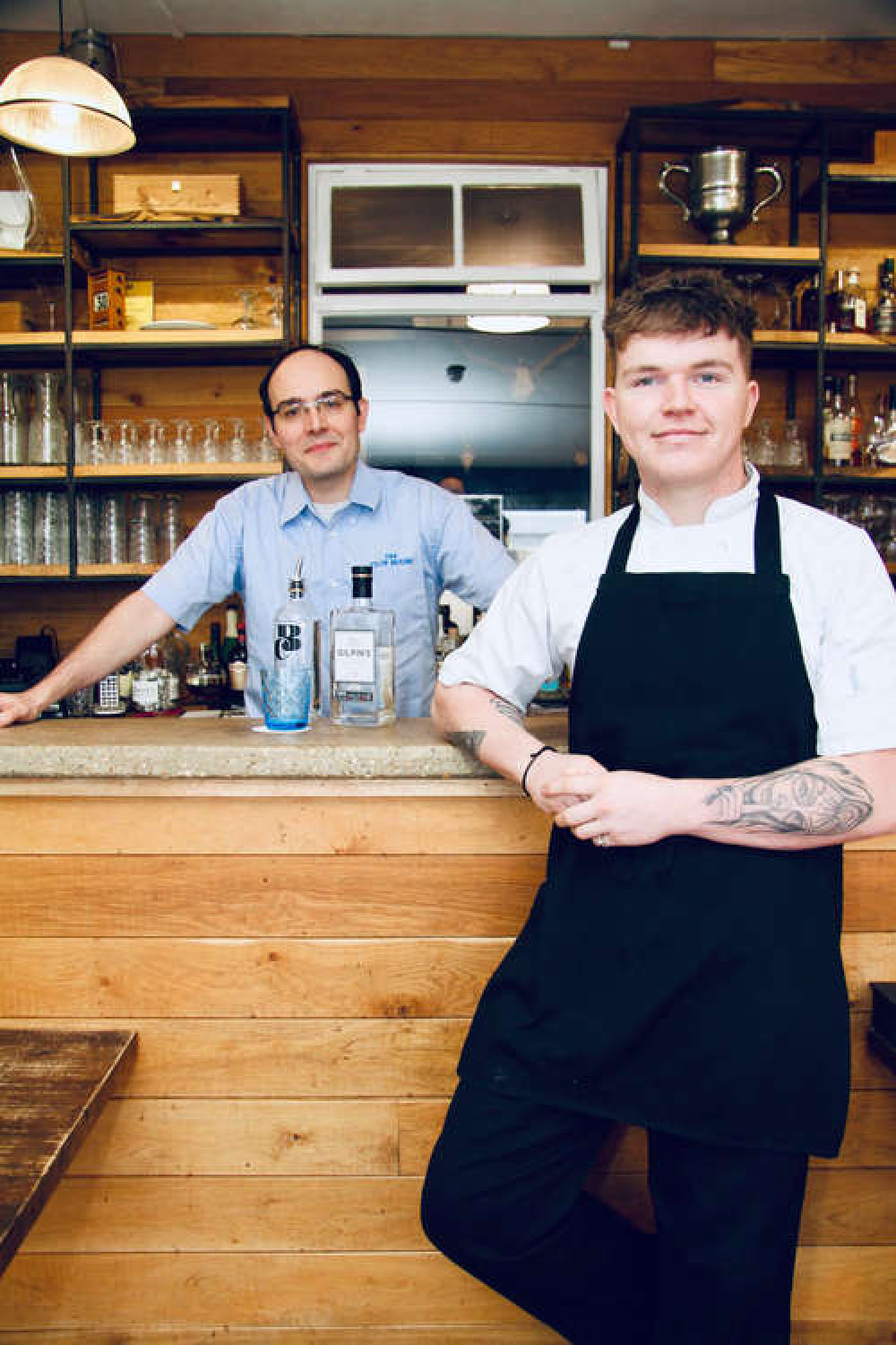 The Club House front of house manager, Ferenc Kovaks, and chef Will Hickton