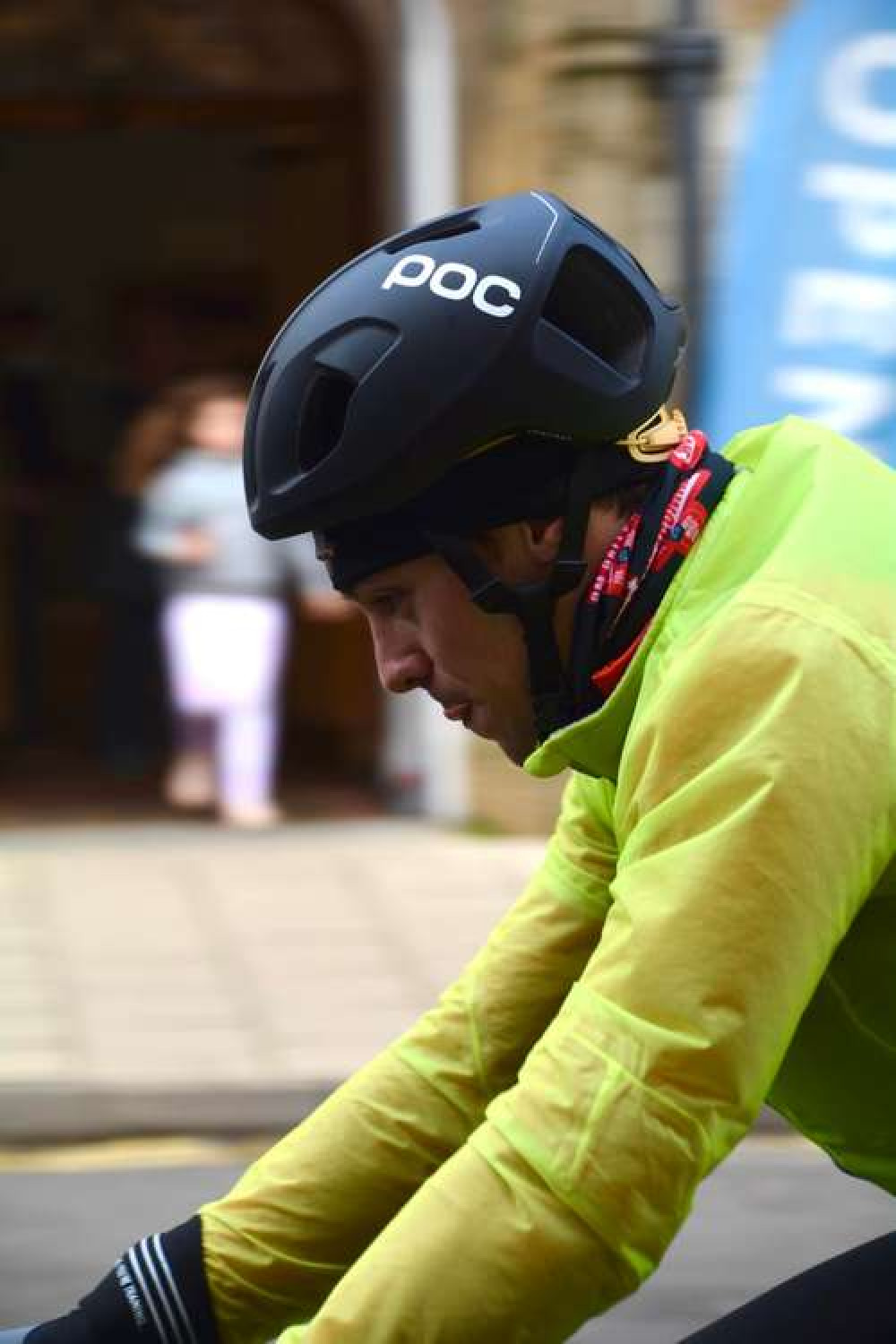 Tom Daley cycles through Dorchester (Image: Andy Potter Photography)