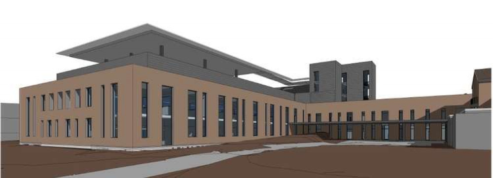 An artist impression of the new emergency department and critical care unit building