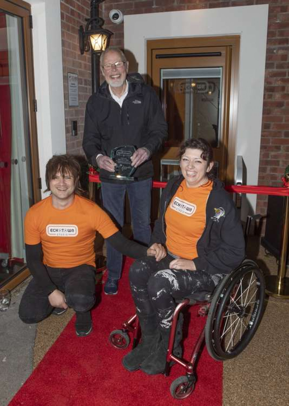 Bob Harris OBE with owners Nick and Grace