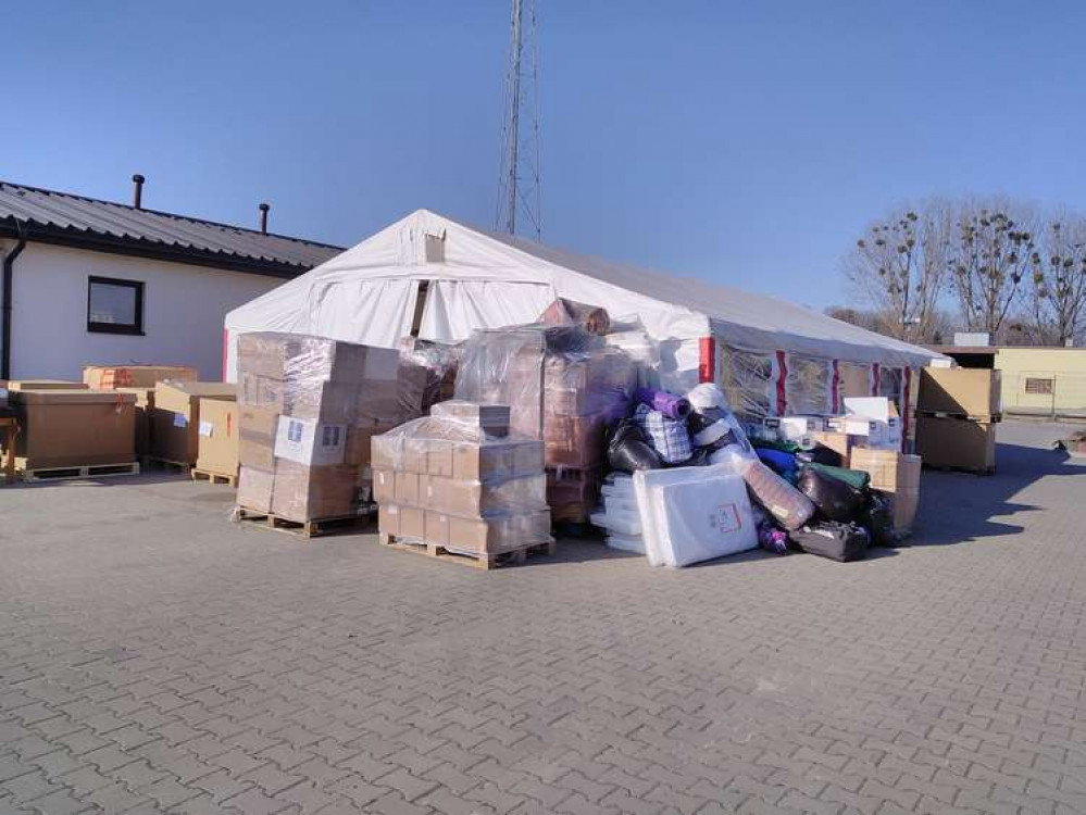 The Dorset aid unloaded (Image: Paul Wallis/ Jorj Kowszun)