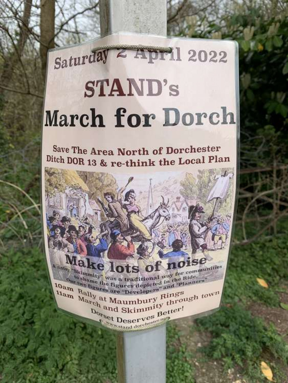 STAND protestors campaigning against thousands of homes proposed for north Dorchester to march through the town