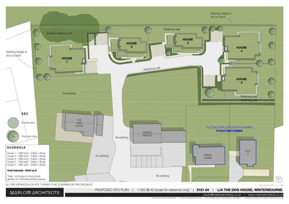 Site location, layout and how the homes might look – courtesy AH(North Dorset)/ Marlow Architects