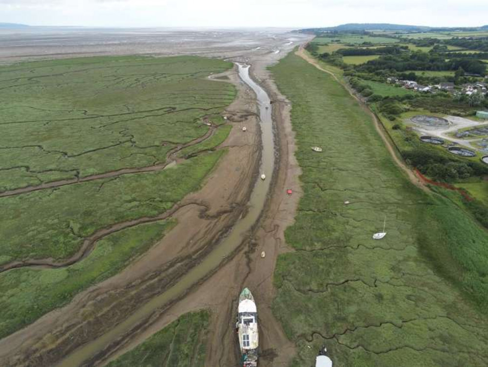 The boat from the air