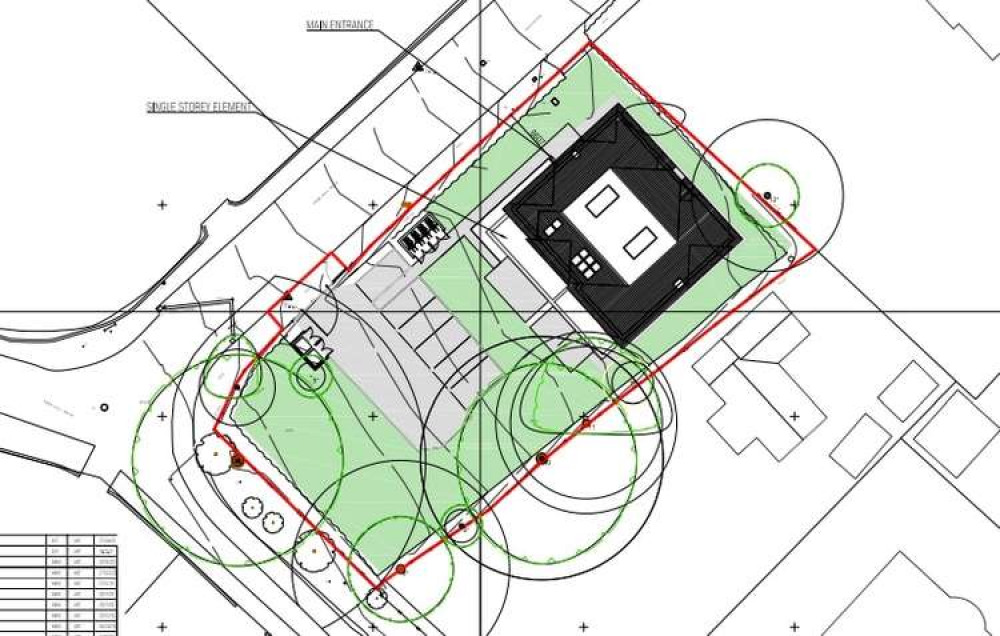 The location plan for the new building