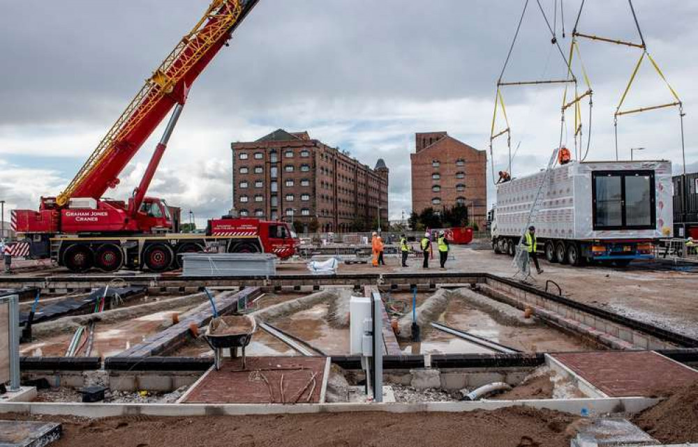 New homes arriving at Wirral Waters in October last year (Credit: Urban Splash)