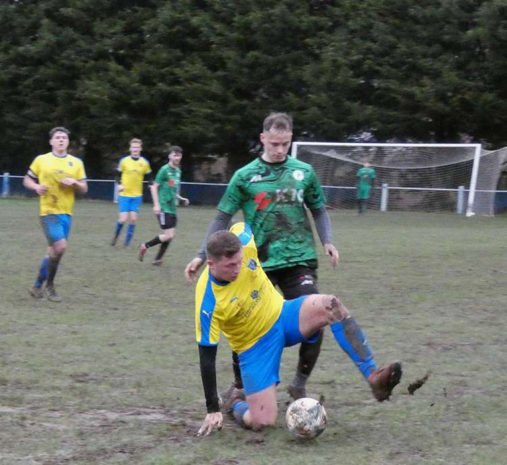 Heswall Reserves vs Mersey Harps...before the match was abandoned. Picture: Bob Shaw