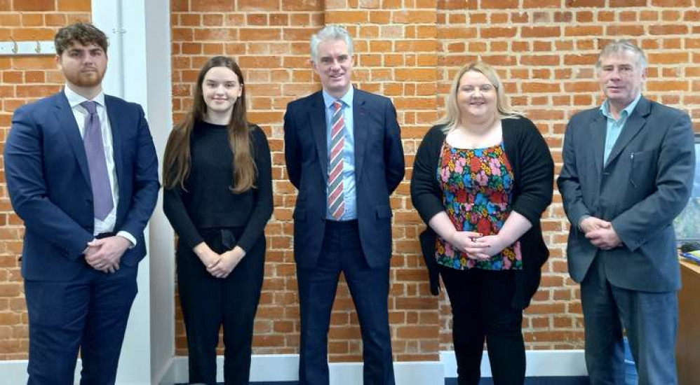Nub News Kickstarters Fraser Clements and Amber Markwell with James Cartlidge, Suffolk Chamber's Emma Alderton and editor Derek Davis Nub News Kickstarters Fraser Clements and Amber Markwell with James Cartlidge, Suffolk Chamber's Emma Alderton and editor Derek Davis