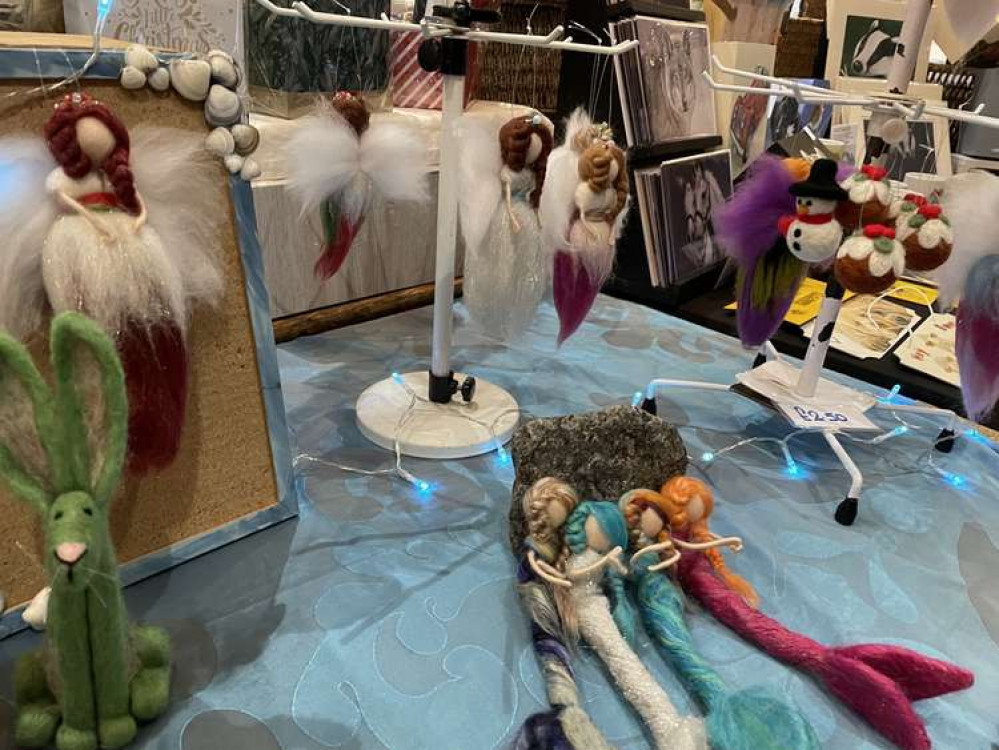 Mermaid creations from needle felting