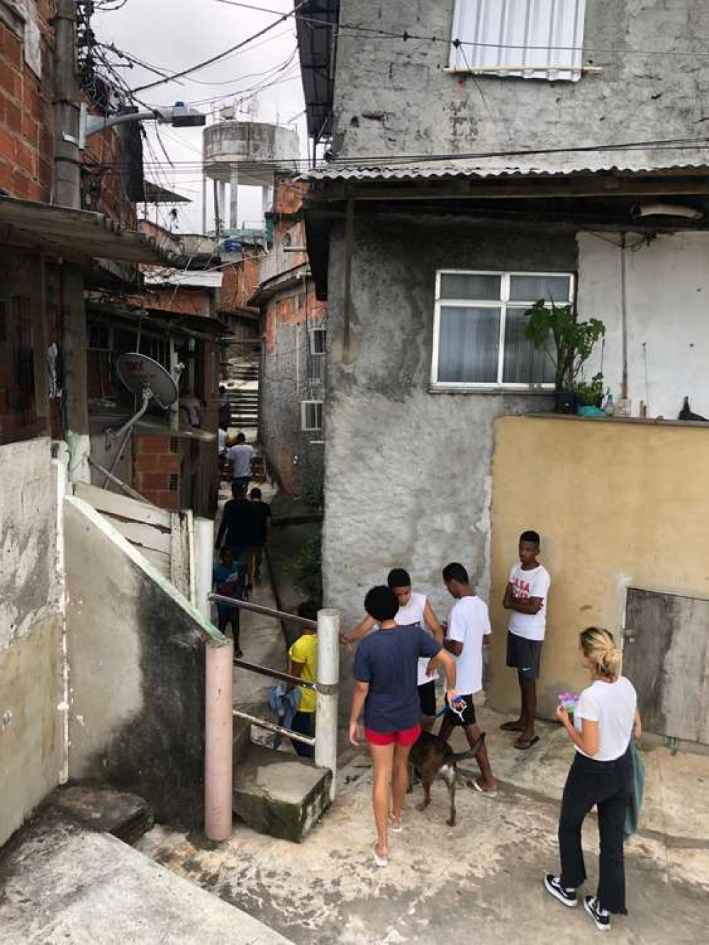 Natasha exploring with locals (Picture credit: Joel Glover)