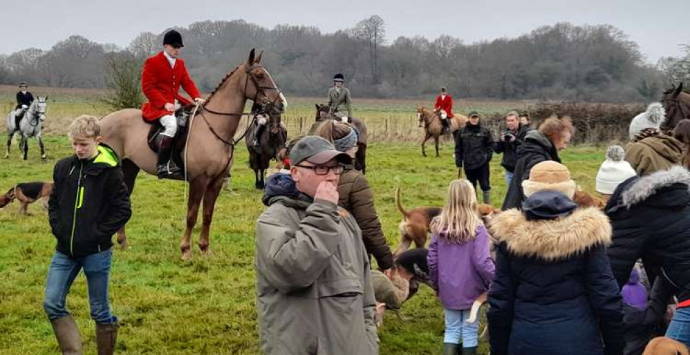 Essex and Suffolk Hunt met today at car park for traditional Hadleigh event (Picture contributed)