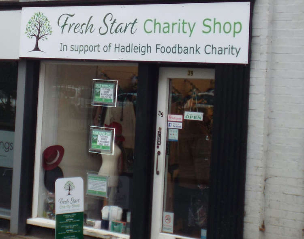 Hadleigh Foodbank Charity relies on banners to help promote their good work (Picture credit: Hadleigh Nub News)