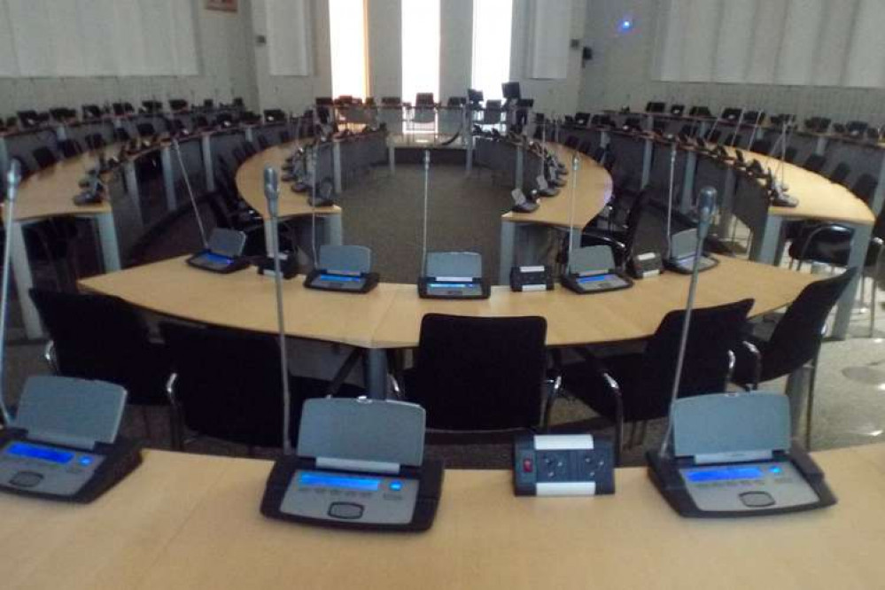 Council chamber in Ipswich (Picture credit: Hadleigh Nub News)