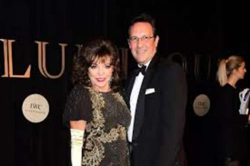 Joan Collins and Percy Gibson celebrate 20th anniversary at Claridge's (Picture contributed)