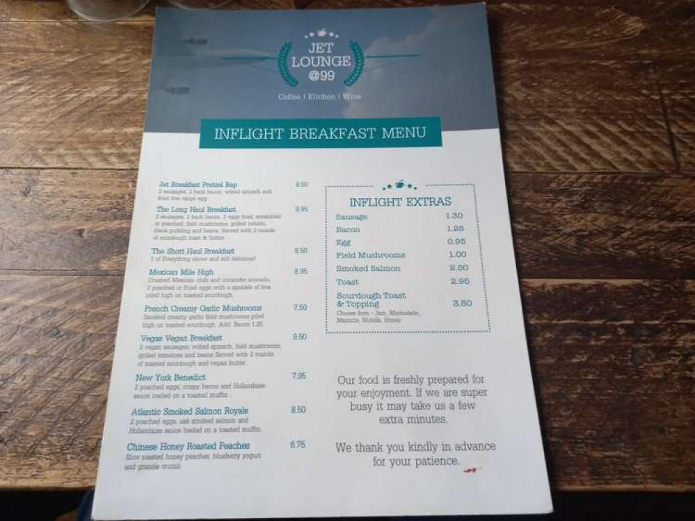 A choice of menus (Picture credit: Hadleigh Nub News)