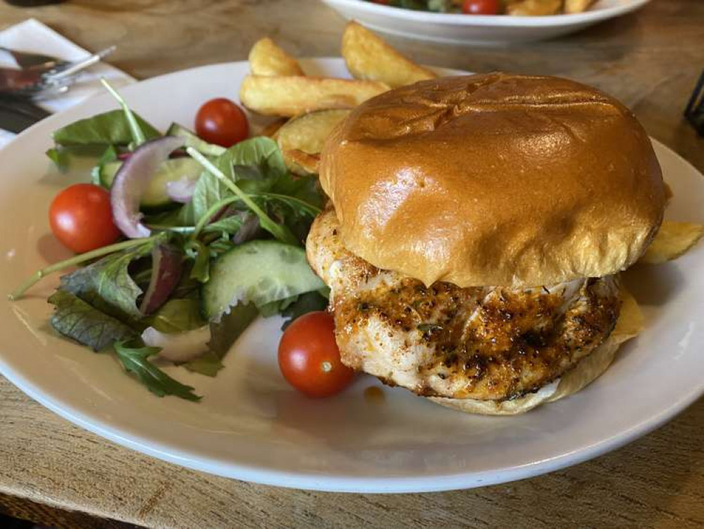 Wonderful Cajun chicken burger